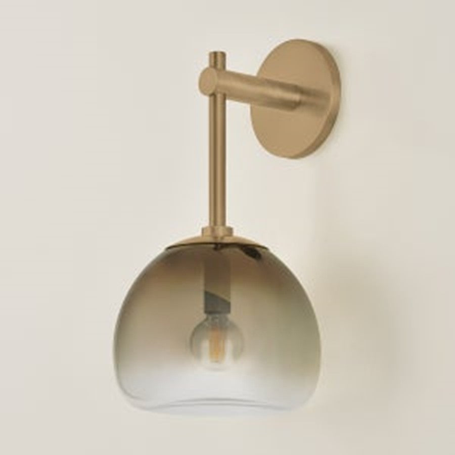 Troy Lighting August 1Lt Wall Sconce, Patina Brass/Ombre