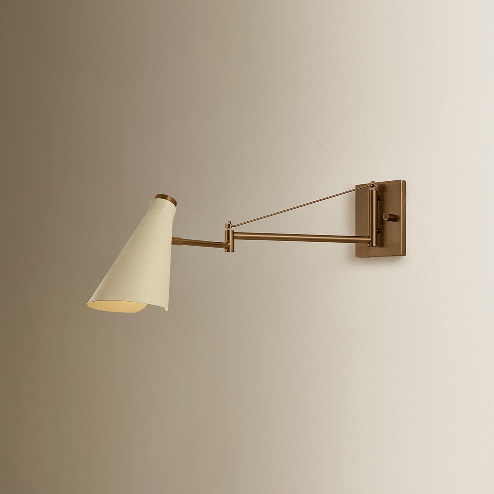 Troy Lighting Andersen 1Lt 14"H Wall Sconce, Brass/Brass