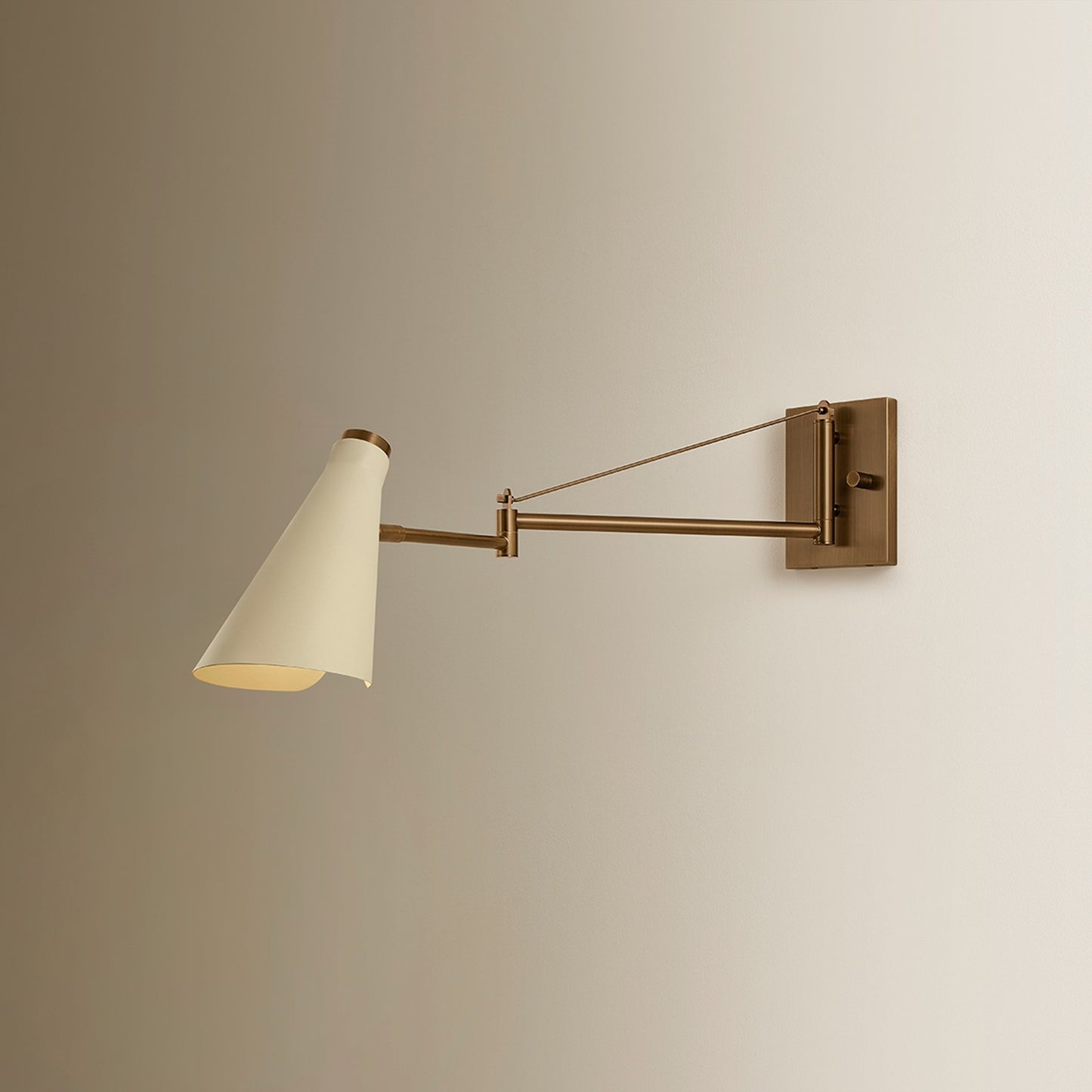 Troy Lighting Andersen 1Lt 14"H Wall Sconce, Brass/Brass