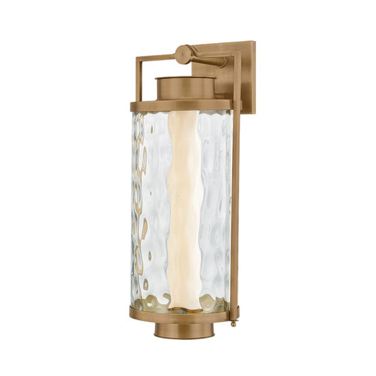 Troy Lighting Haddock 1Lt 10" Wall Sconce, Patina Brass/Water Glass - B4623-PBR