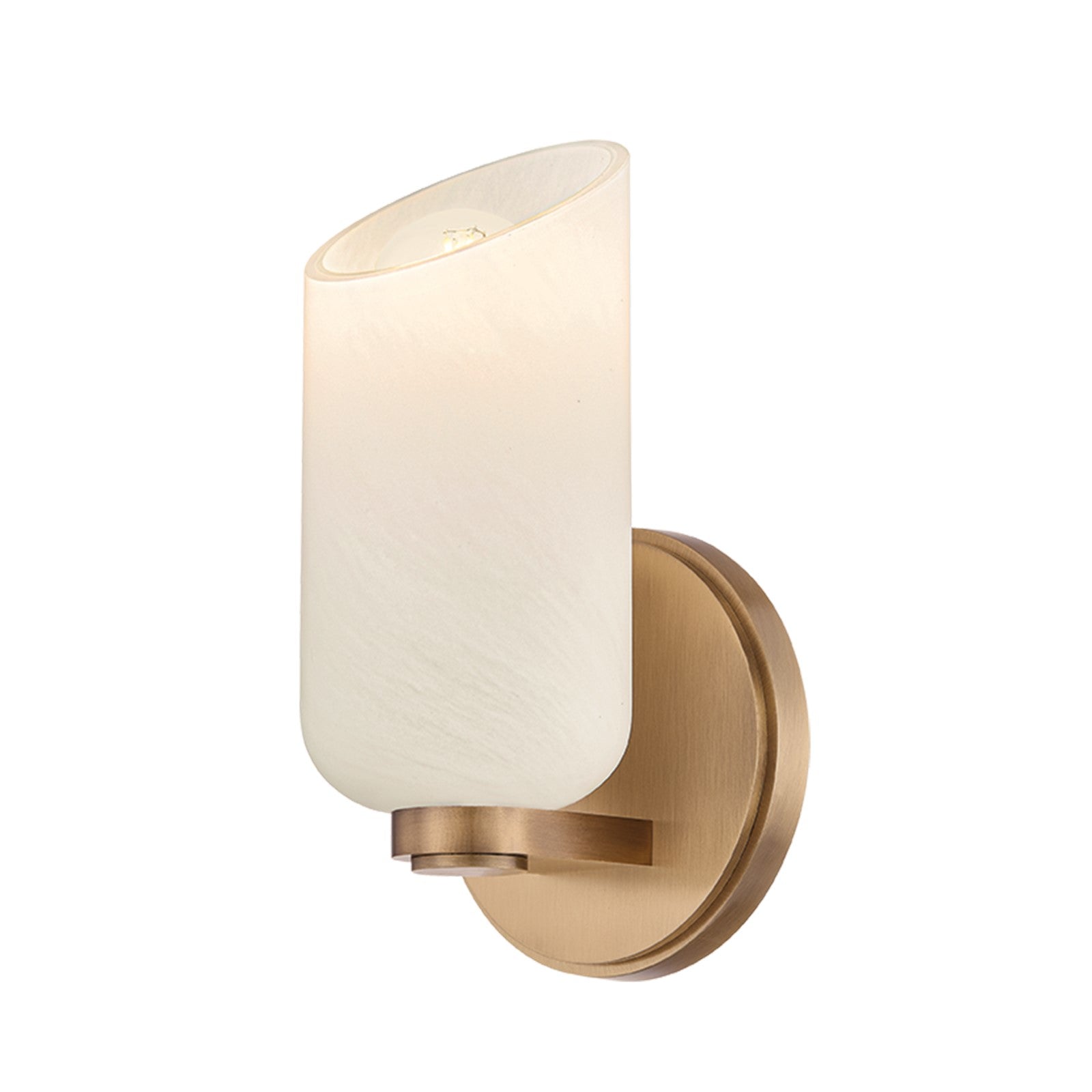 Troy Lighting Hermann 1Lt Bath and Vanity, Patina Brass/Matte Cloud