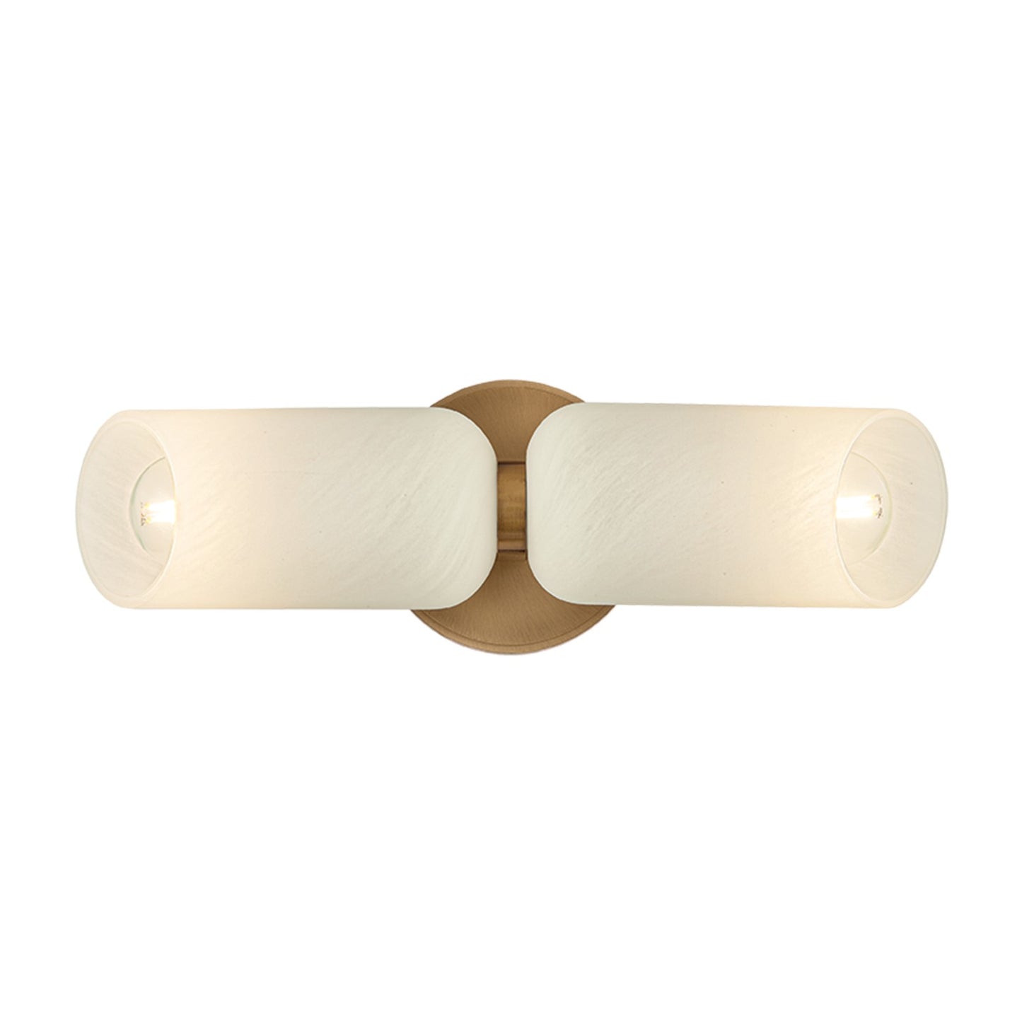 Troy Lighting Hermann 2Lt Bath and Vanity, Patina Brass/Matte Cloud