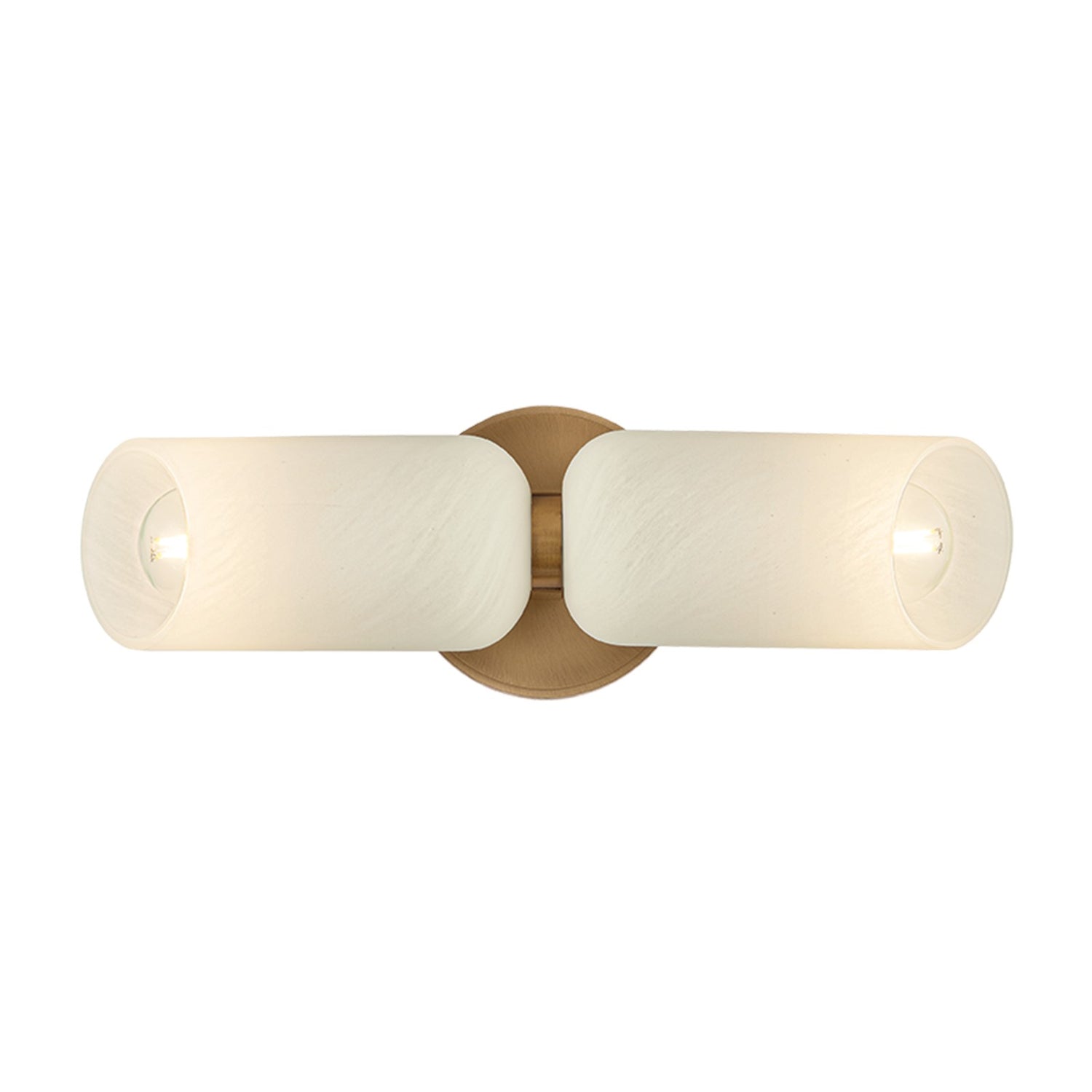 Troy Lighting Hermann 2Lt Bath and Vanity, Patina Brass/Matte Cloud