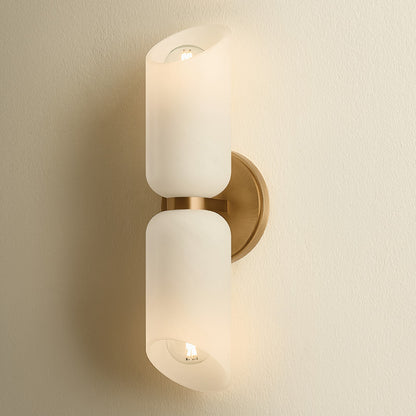 Troy Lighting Hermann 2Lt Bath and Vanity, Patina Brass/Matte Cloud
