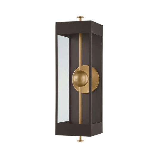 Troy Lighting Garvey 1Lt 8" Wall Sconce, Textured Bronze/Clear - B4927-TBZ-PBR