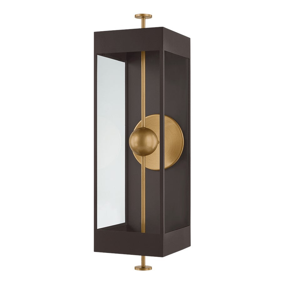 Troy Lighting Garvey 1Lt 10" Wall Sconce, Textured Bronze/Clear - B4934-TBZ-PBR