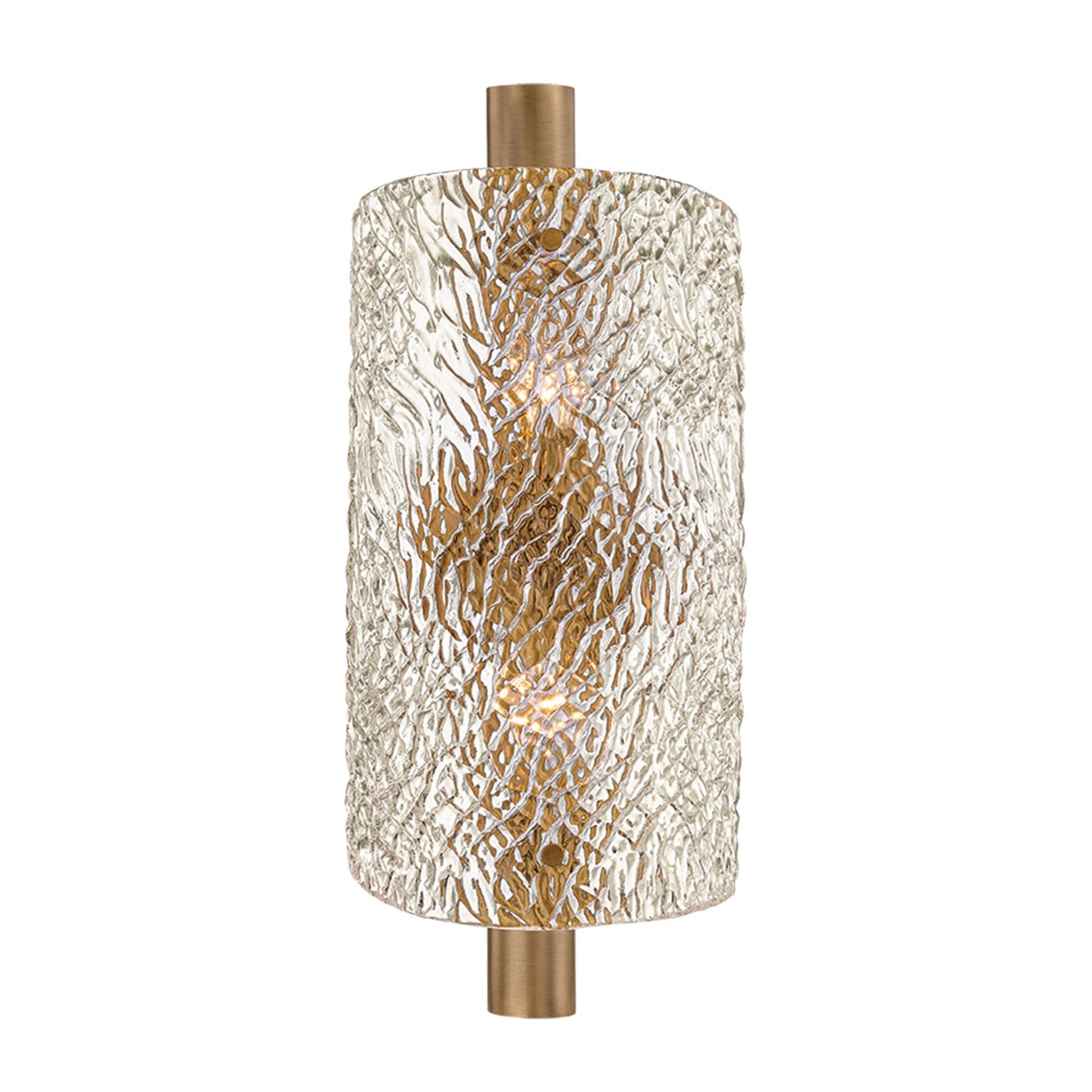 Troy Lighting Bergeron 2 Light Wall Sconce, Patina Brass/Piastre
