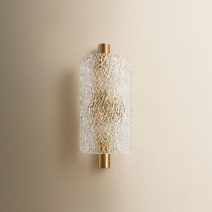 Troy Lighting Bergeron 2 Light Wall Sconce, Patina Brass/Piastre
