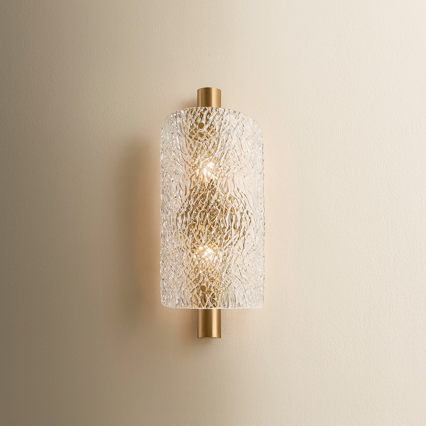 Troy Lighting Bergeron 2 Light Wall Sconce, Patina Brass/Piastre