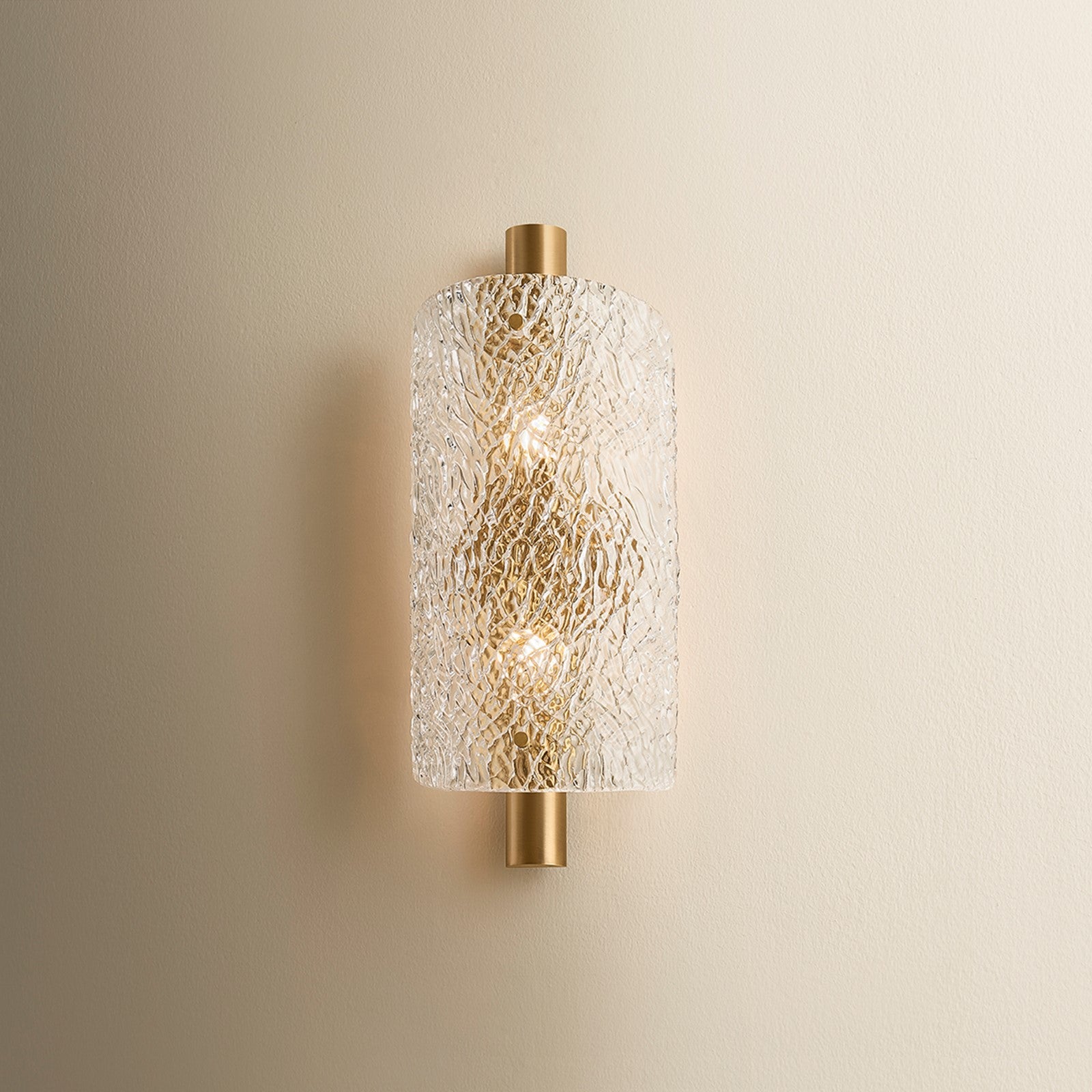 Troy Lighting Bergeron 2 Light Wall Sconce, Patina Brass/Piastre