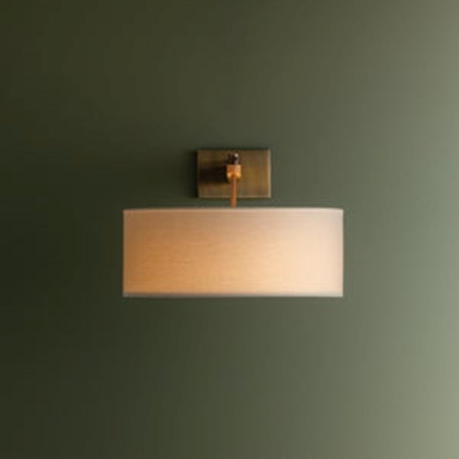 Troy Lighting Mailo 1Lt Wall Sconce, Patina Brass/White Linen 1