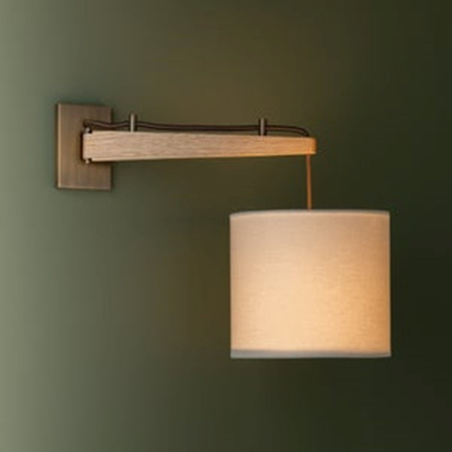 Troy Lighting Mailo 1Lt Wall Sconce, Patina Brass/White Linen 1