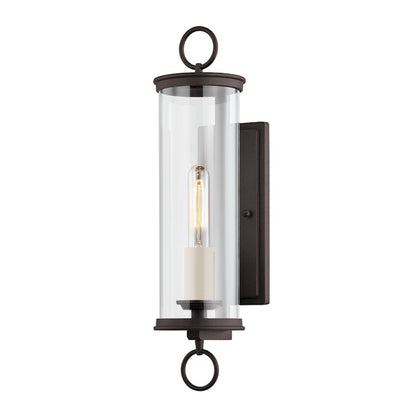 Aiden 1 Light Wall Sconce, Bronze/Clear