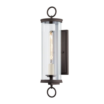 Aiden 1 Light Wall Sconce, Bronze/Clear