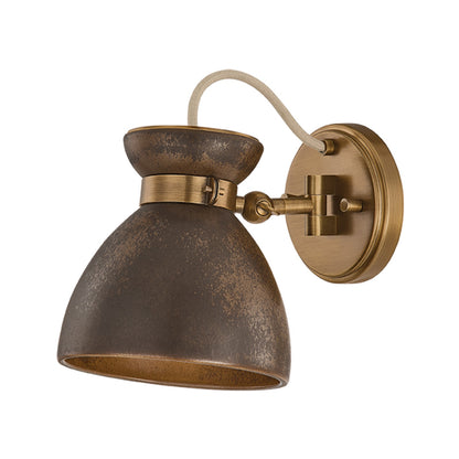 Troy Lighting Allston 1 Light Wall Sconce, Patina Brass