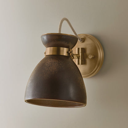 Troy Lighting Allston 1 Light Wall Sconce, Patina Brass