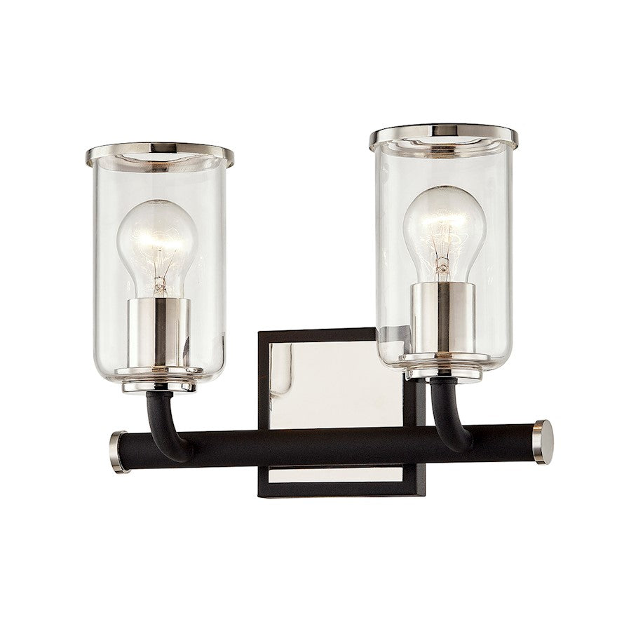 Troy Lighting Aeon 2 Light Bath and Vanity, Black/Nickel - B7682-TBK-PN