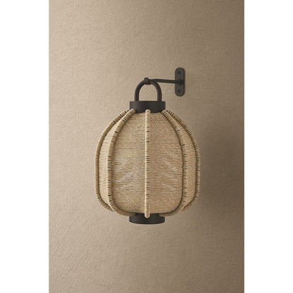 Troy Lighting Maltby Outdoor 1Lt Wall Lantern, Small Hook & Shade, Black