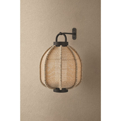 Troy Lighting Maltby Outdoor 1Lt Wall Lantern, Small Hook & Shade, Black