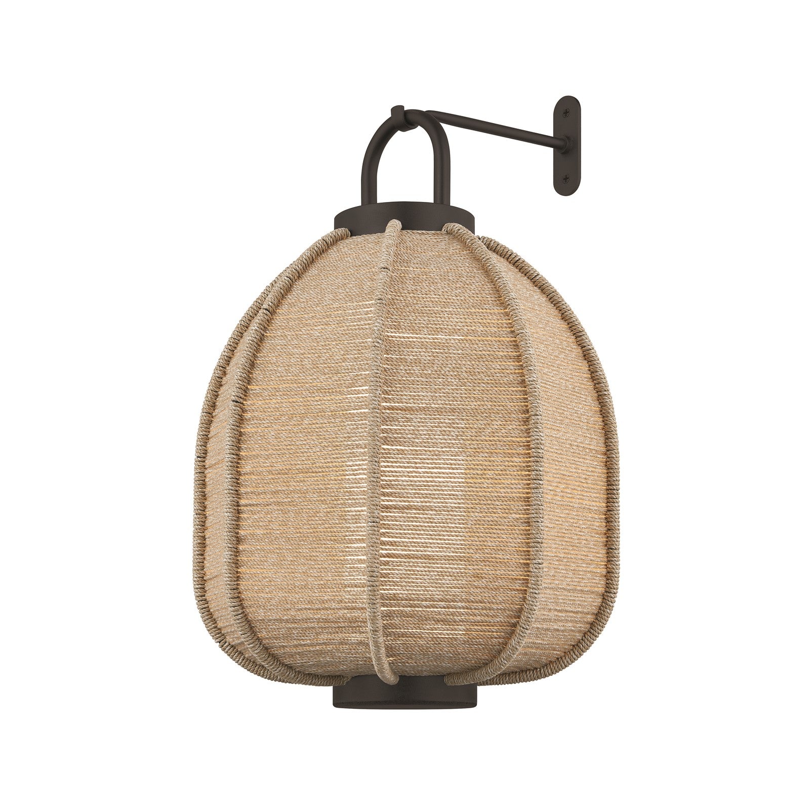 Troy Lighting Maltby Outdoor 1Lt Wall Lantern Large Hook & Shade, Black