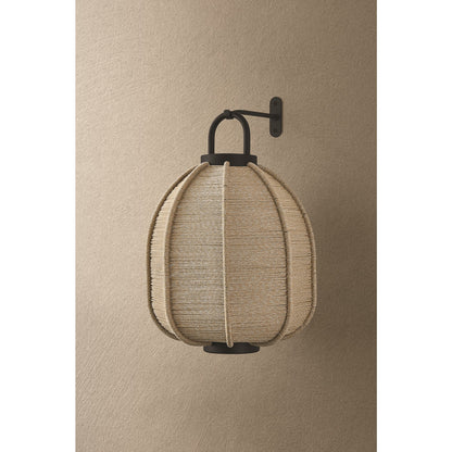 Troy Lighting Maltby Outdoor 1Lt Wall, Large Hook/Small Shade, Black