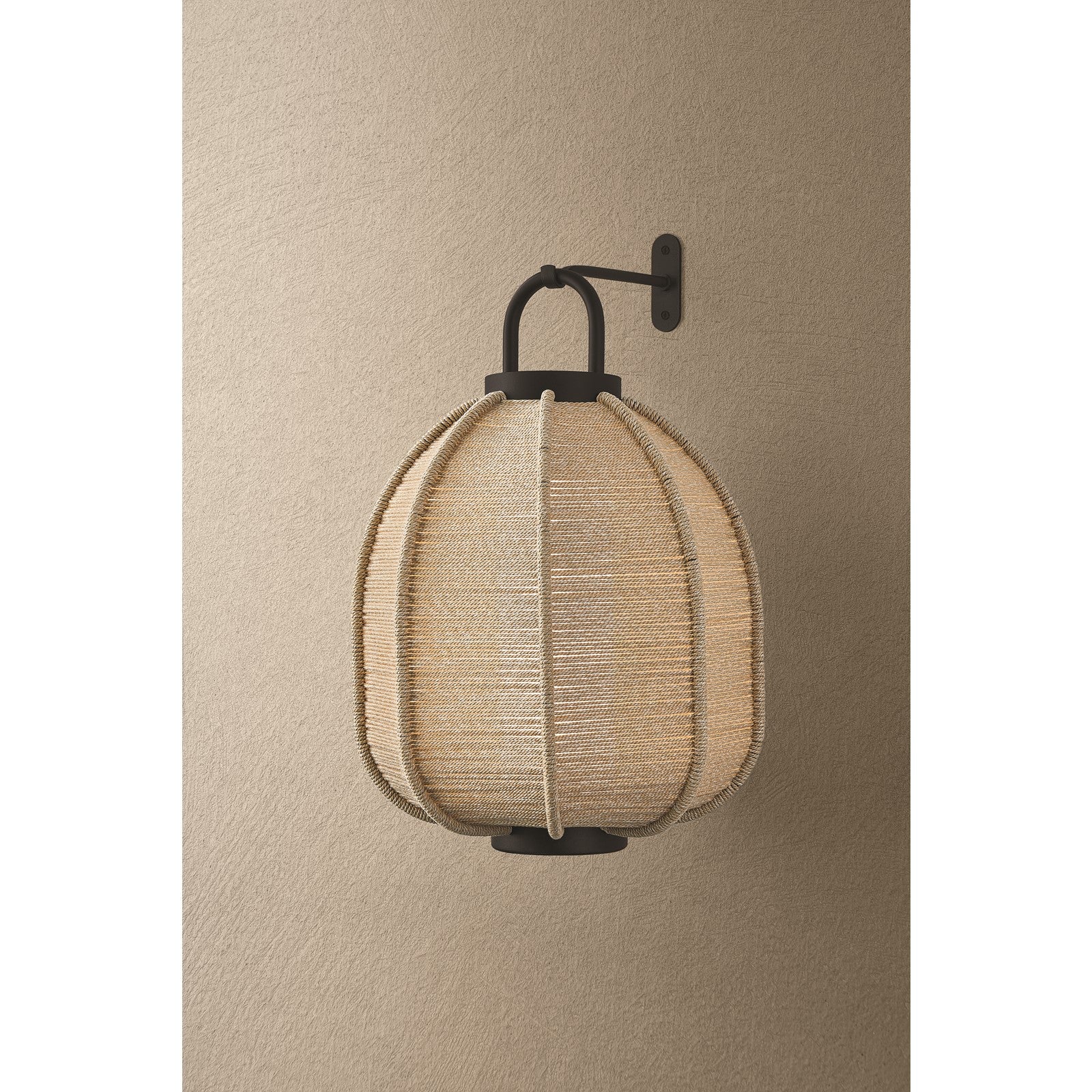 Troy Lighting Maltby Outdoor 1Lt Wall, Large Hook/Small Shade, Black
