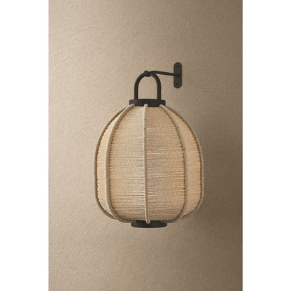 Troy Lighting Maltby Outdoor 1Lt Wall, Large Hook/Small Shade, Black