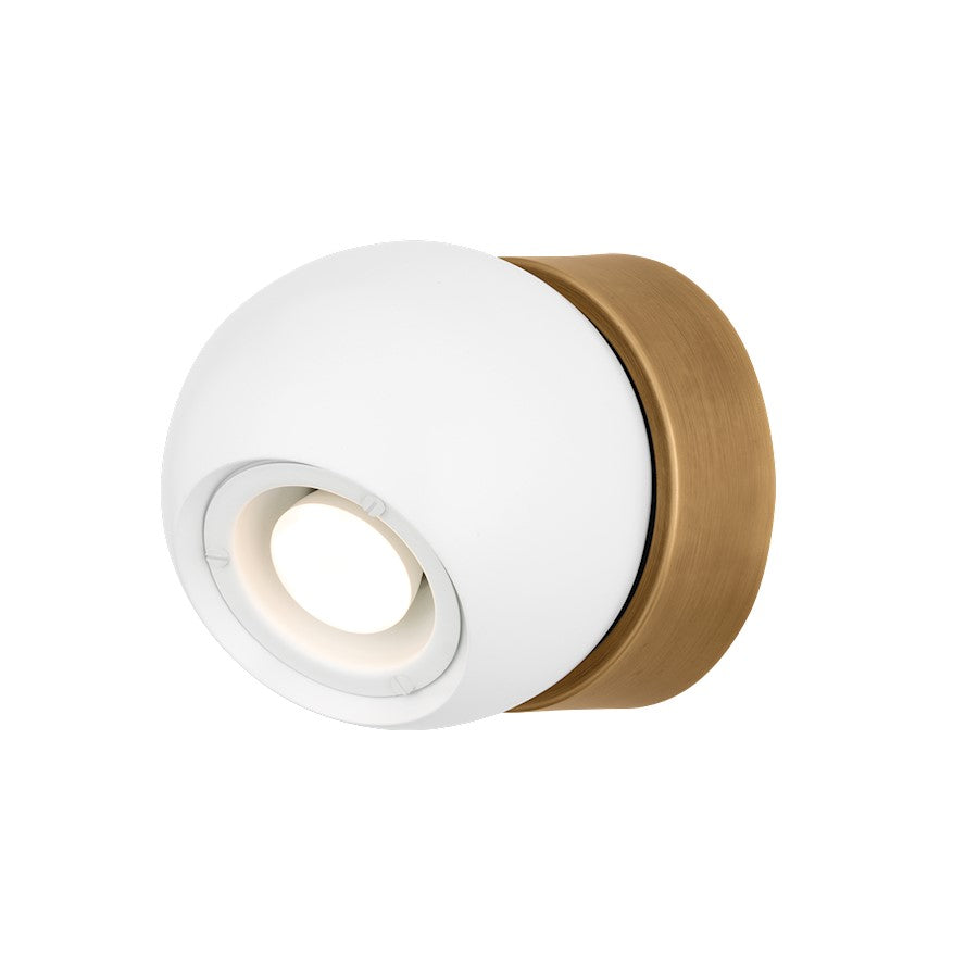 Troy Lighting Odin 1 Light Flush Mount, Brass/Soft White