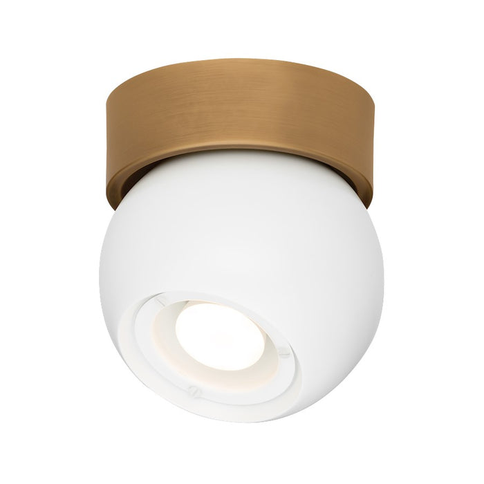 Troy Lighting Odin 1 Light Flush Mount, Brass/Soft White