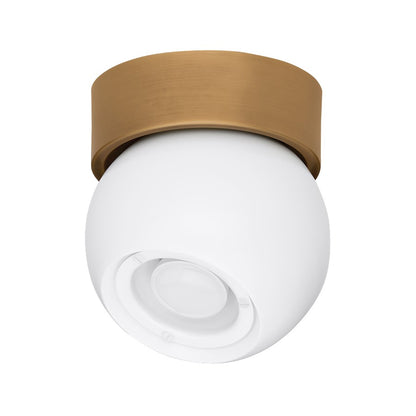 Troy Lighting Odin 1 Light Flush Mount, Brass/Soft White