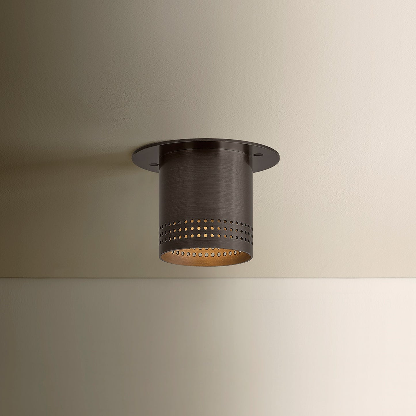 Troy Lighting Berg 1 Light 3.3"H Flush Mount, Bronze