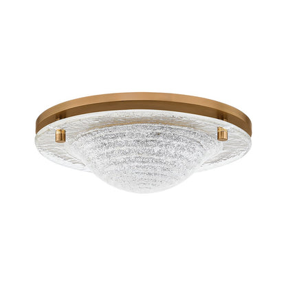 Troy Lighting Halston 1 Light Flush Mount, Patina Brass/Piastre - C2714-PBR