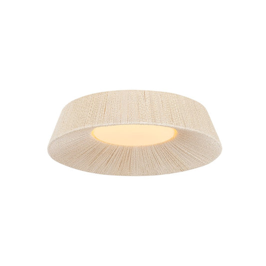 Troy Lighting Kenton 1Lt 18" Flush Mount, Vintage Gold Leaf/Abaca - C4418-VGL