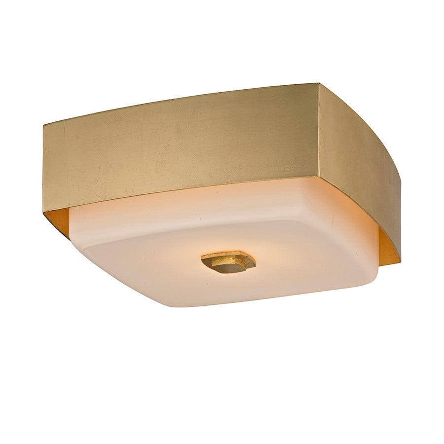 Troy Lighting Allure 1 Light Square Ceiling Flush, Gold Leaf
