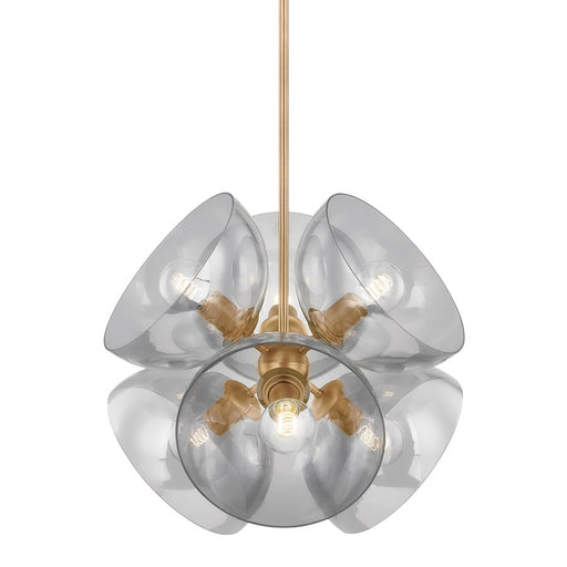 Troy Lighting Salix 6 Light Pendant, Patina Brass/Smoke - F1522-PBR