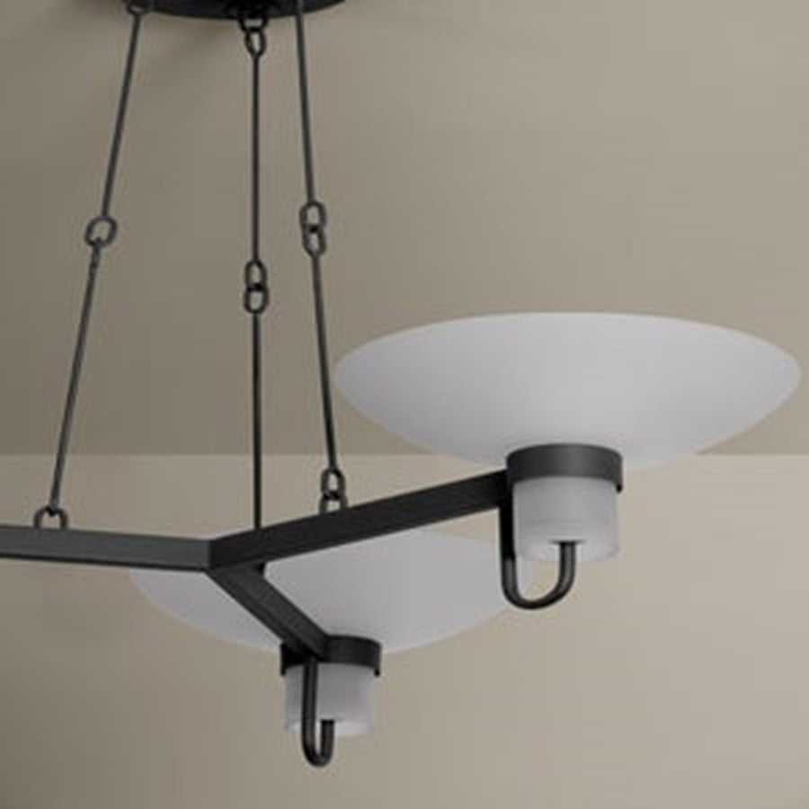 Troy Lighting Arturo 3Lt Chandelier, Textured Bronze/Etched Matte