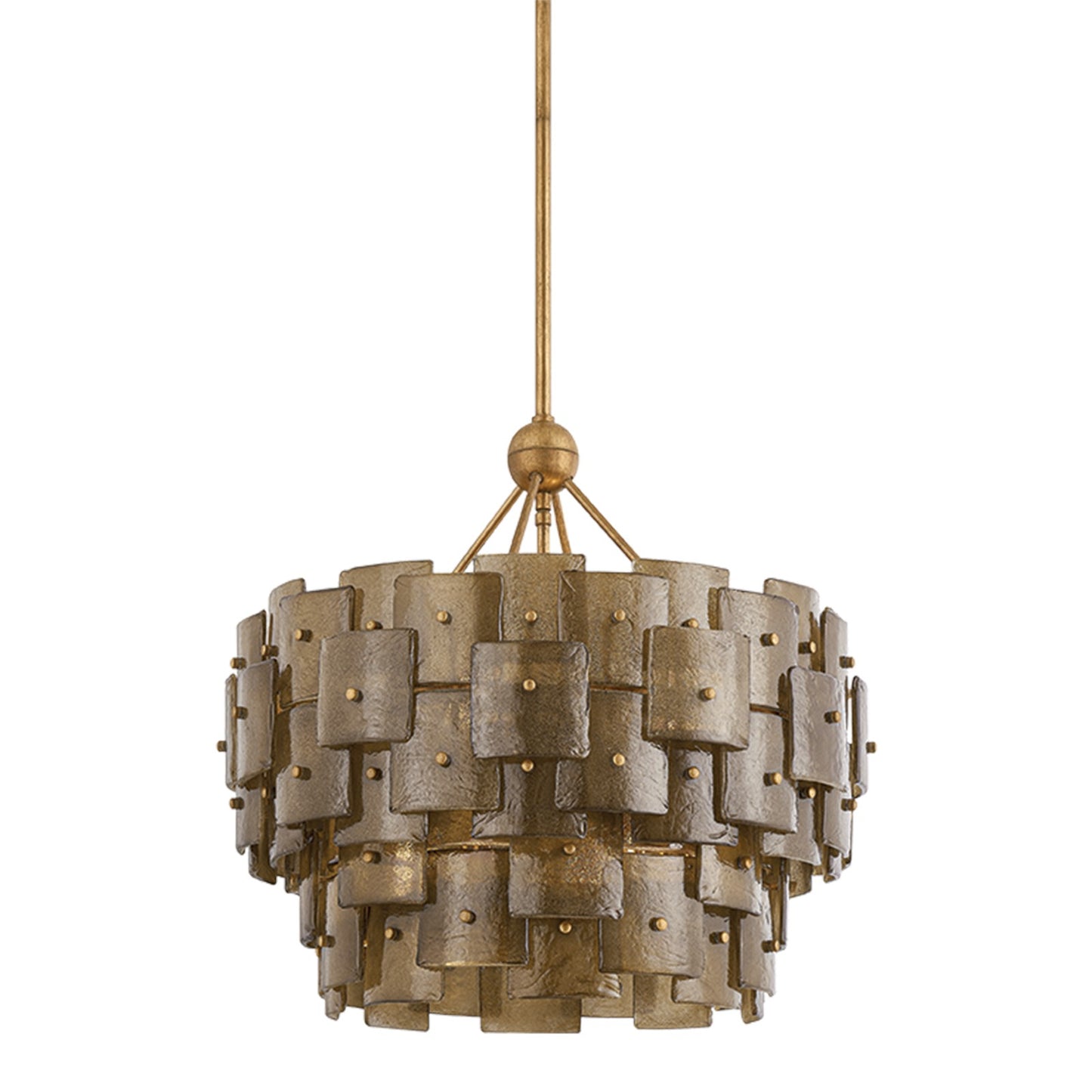 Troy Lighting Jacik 6Lt Chandelier, Patina Gold Leaf/BRONZE, CANDY