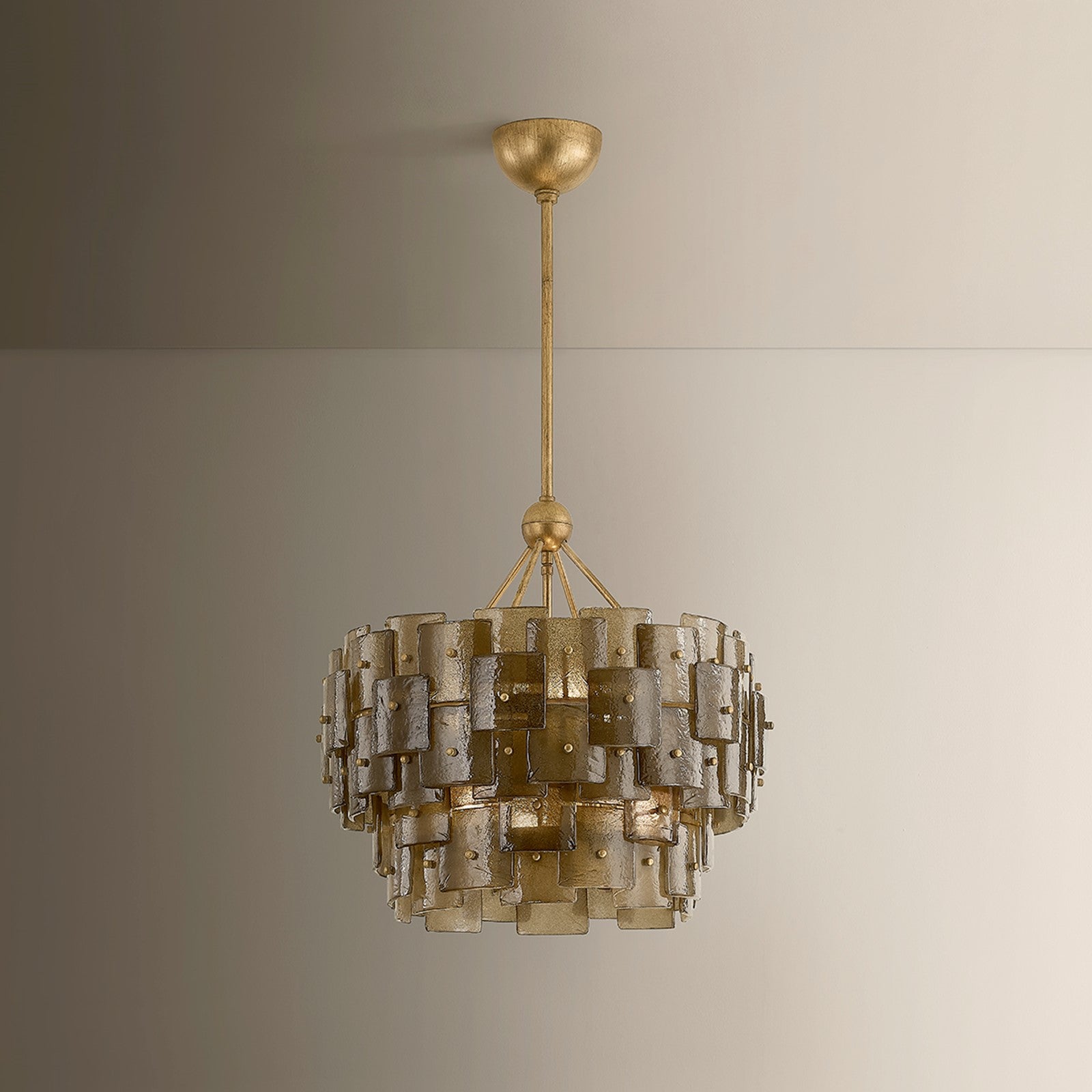 Troy Lighting Jacik 6Lt Chandelier, Patina Gold Leaf/BRONZE, CANDY