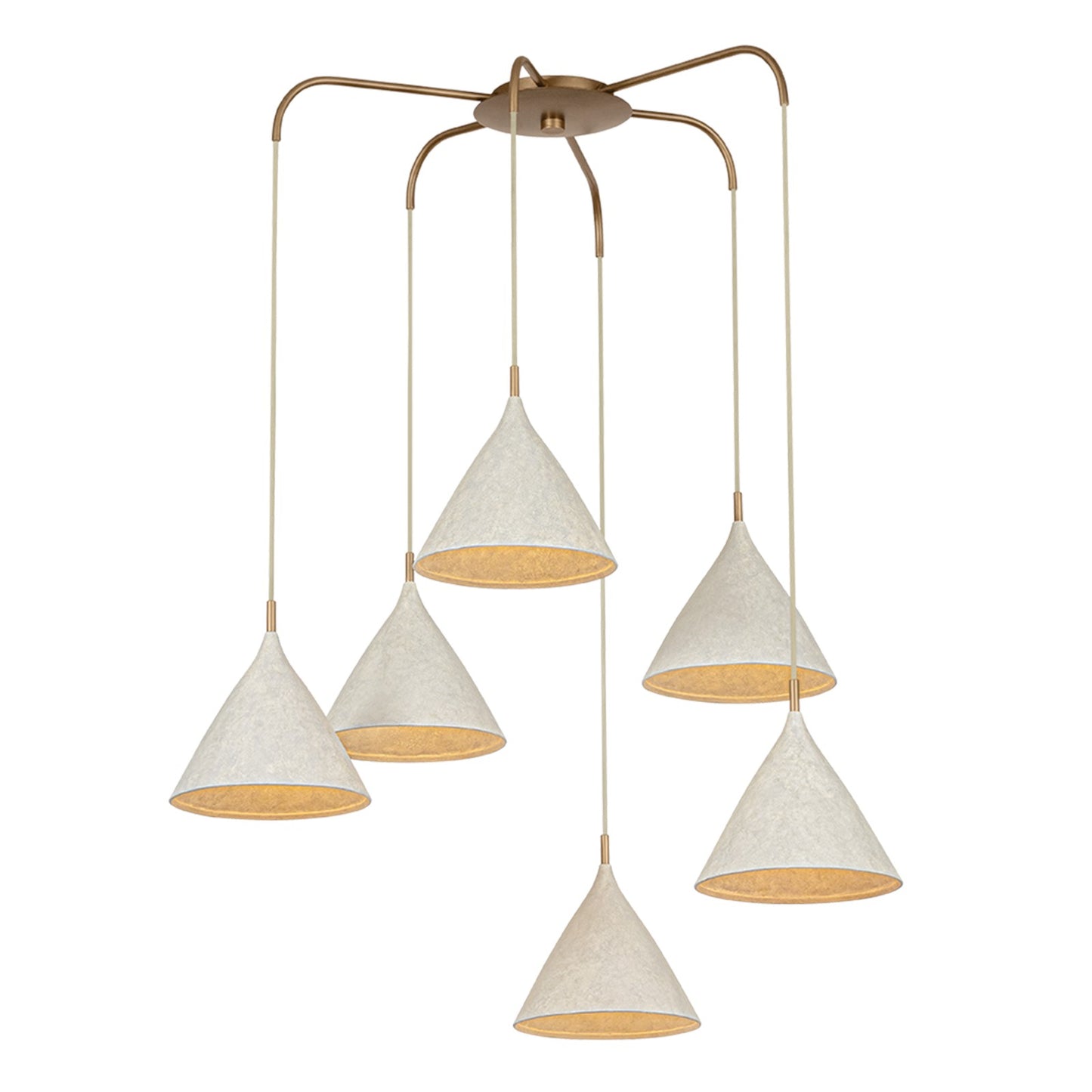 Troy Lighting Benson 6 Light Chandelier, Patina Brass
