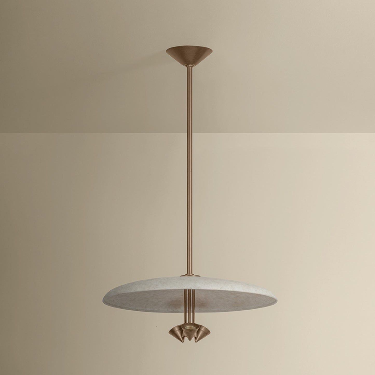 Troy Lighting Garth 3 Light Pendant, Patina Brass/Solite/White