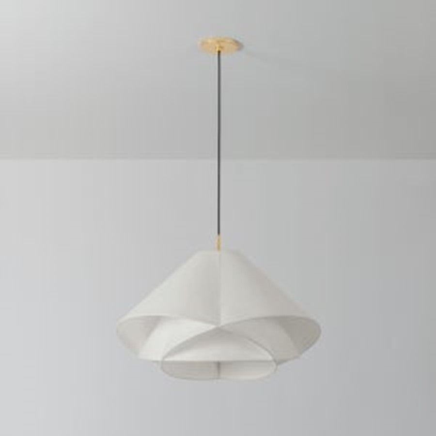 Troy Lighting Edna 1Lt 25" Pendant, Vintage Gold Leaf/Handmade Paper