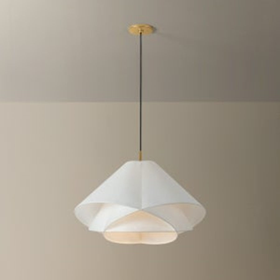 Troy Lighting Edna 1Lt 25" Pendant, Vintage Gold Leaf/Handmade Paper