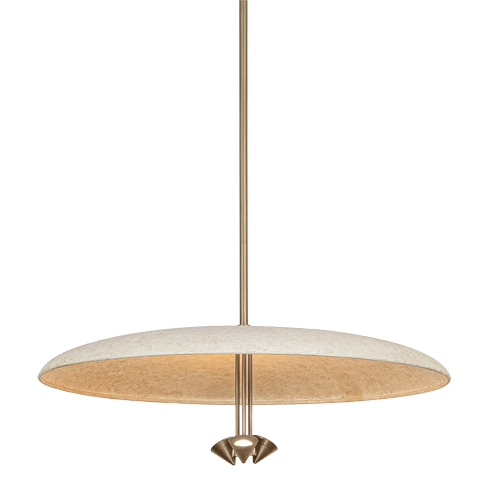 Troy Lighting Garth 3 Light 30"W Pendant, Patina Brass/Solite