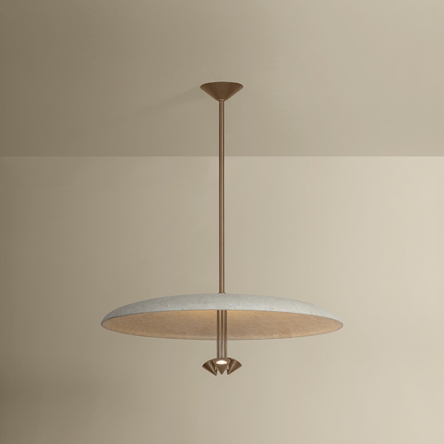 Troy Lighting Garth 3 Light 30"W Pendant, Patina Brass/Solite