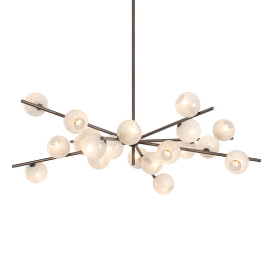 Troy Lighting Sonny 20 Light Chandelier, Bronze Leaf/Seeded Cloud - F2860-BRL