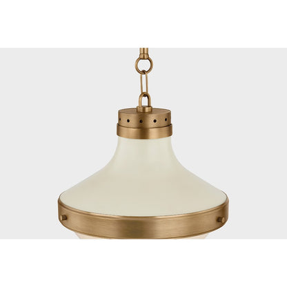 1 Light 14" Pendant, Brass