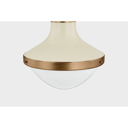 1 Light 18" Pendant, Brass