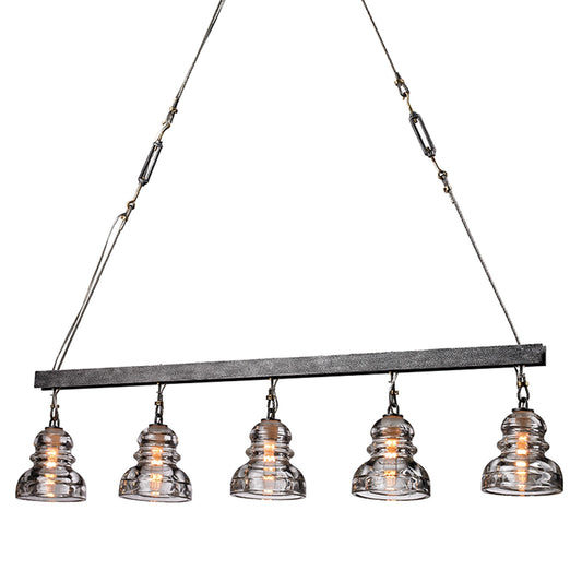 Troy Lighting Menlo Park 5 Light 5.75" Linear, Old Silver - F3138-OS