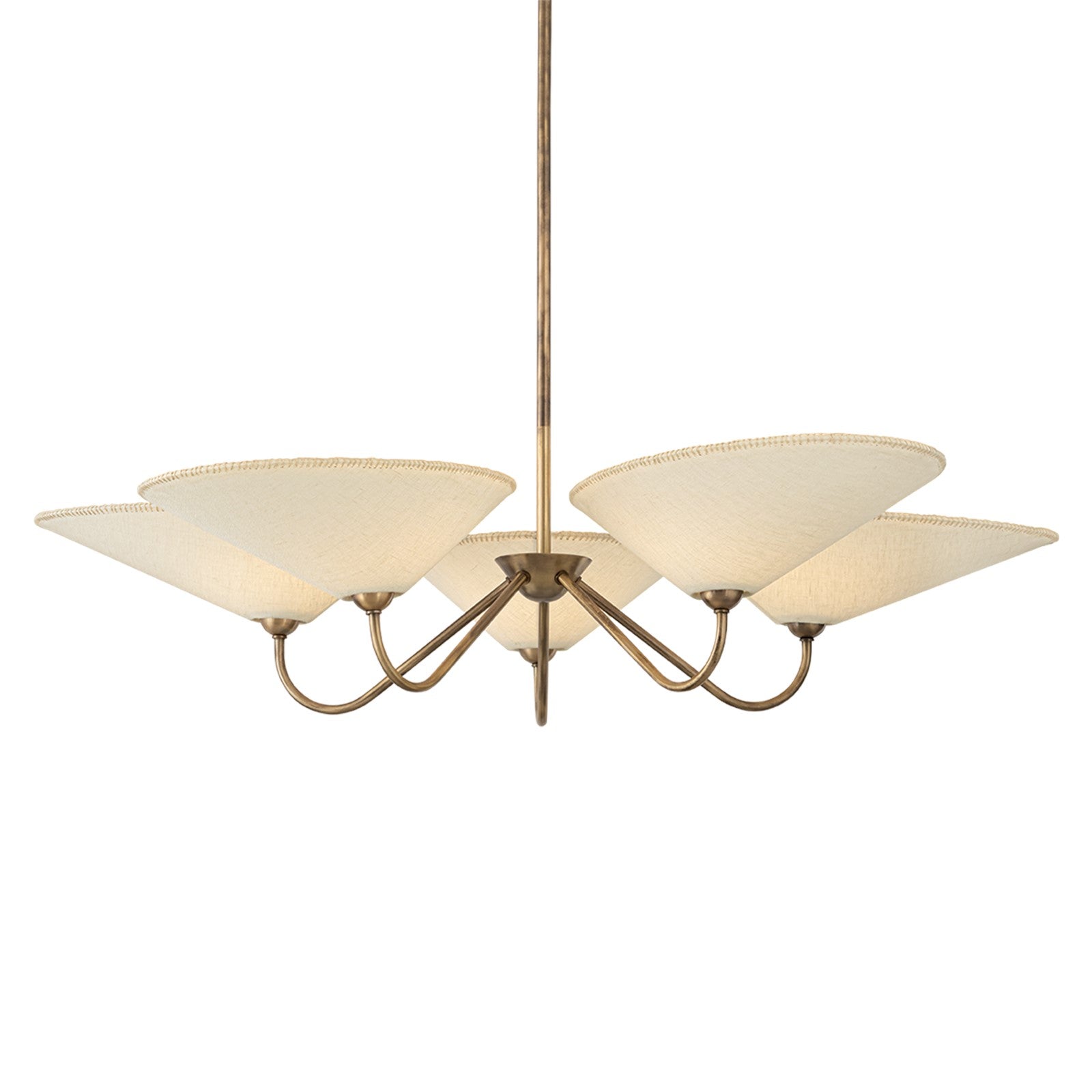 Troy Lighting Sinclair 5Lt Chandelier, Brs/Textured/Wipstich Trim