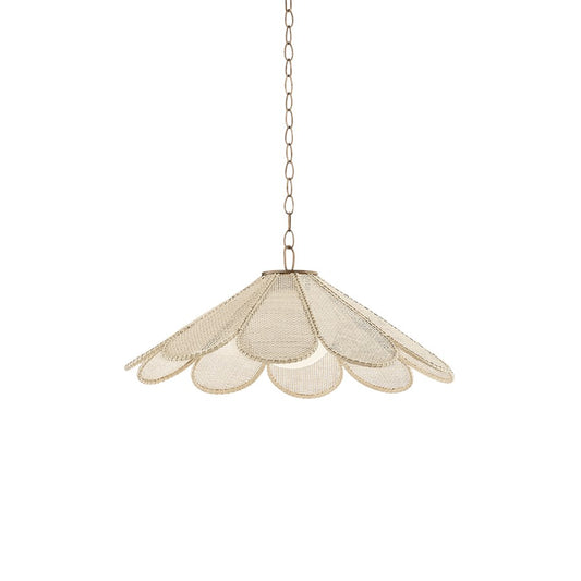 Troy Lighting Petal 1Lt 36" Pendant, Patina Brass/Opal Glossy - F3336-PBR